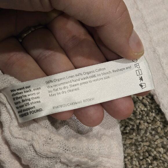 Eileen Fisher Women's Light Pink Organic Linen Cotton Blend Sweater Size 2XL - Picture 5 of 10